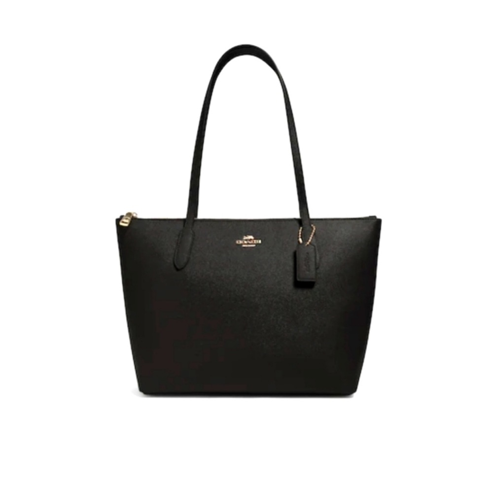 NWT Coach Black Tote Bag with Gold Accents